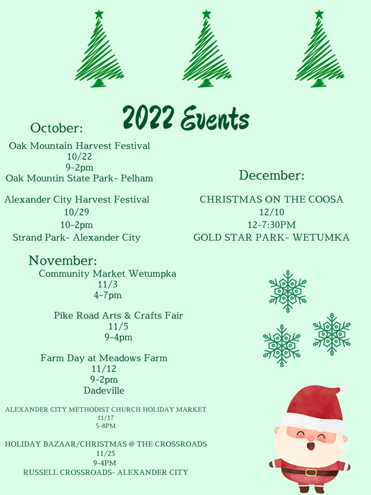 List of events for the rest of 2022!!