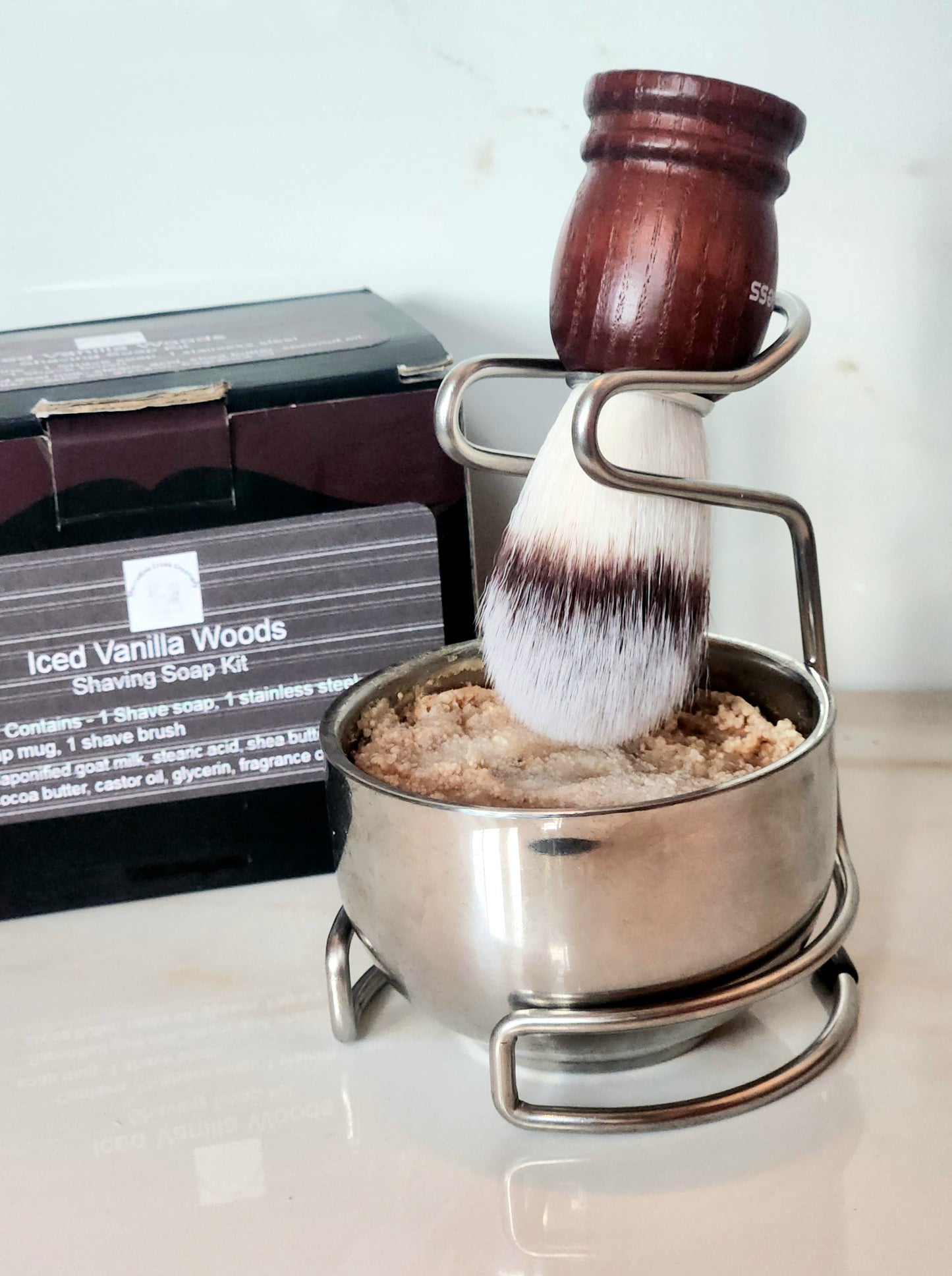 Shave Soap Kit (Iced Vanilla Woods)