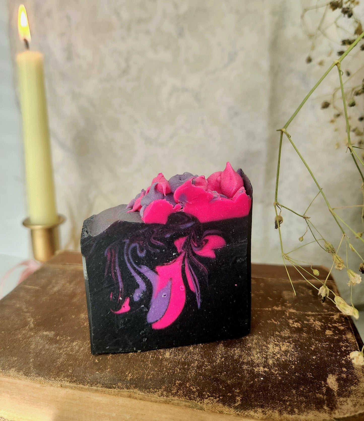 Raspberry Vanilla Parlor Goat Milk Soap.