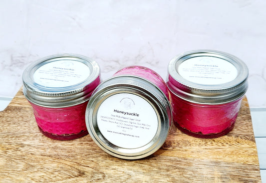 Honeysuckle Whipped Goat Milk Sugar Scrubs