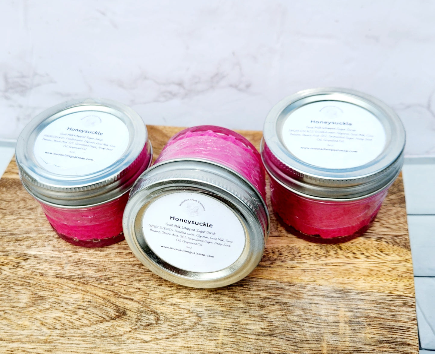 Honeysuckle Whipped Goat Milk Sugar Scrubs