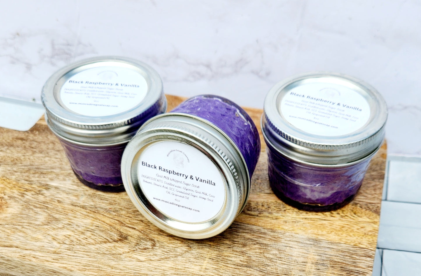 Black Raspberry & Vanilla Whipped Goat Milk Sugar Scrub