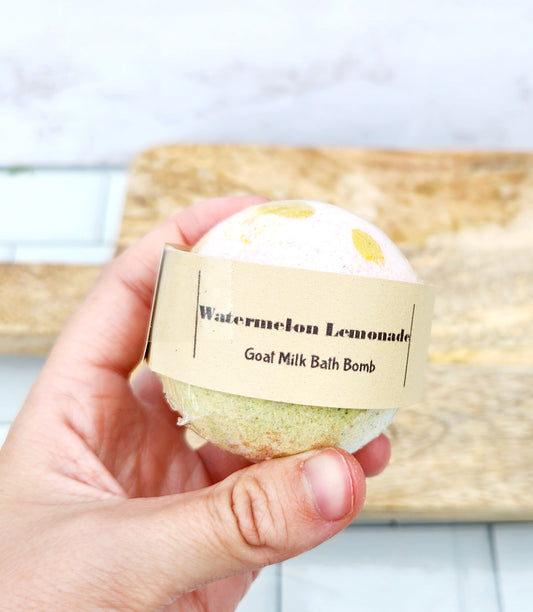 Watermelon Lemonade Goat Milk Bath Bomb