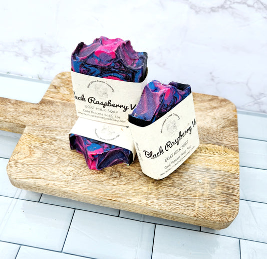 Black Raspberry + Vanilla goat milk soap