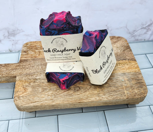 Black Raspberry + Vanilla goat milk soap