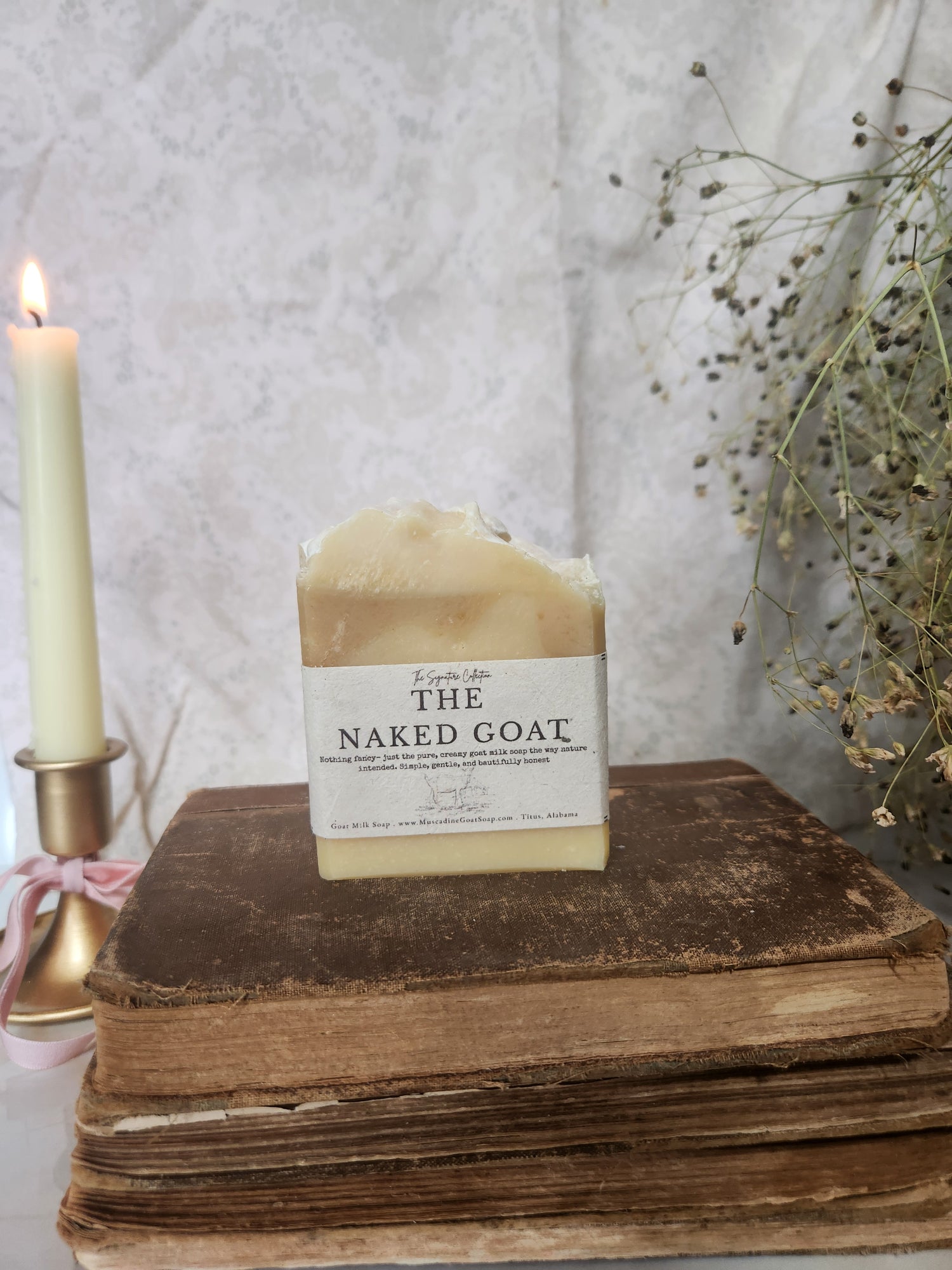 Natural goat's milk soap ensuring gentle cleansing and nourishing skin benefits