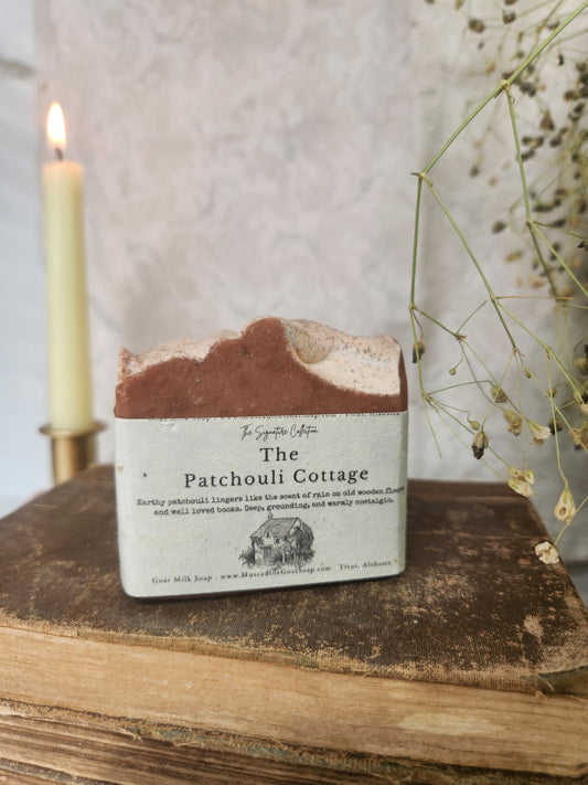 The Patchouli Cottage Goat Milk Soap.