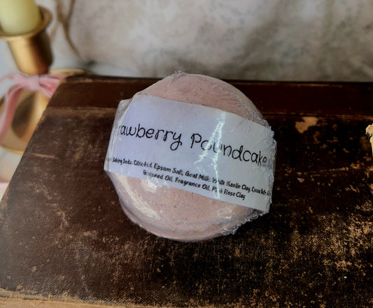 Strawberry Poundcake Goat Milk Bath Bomb