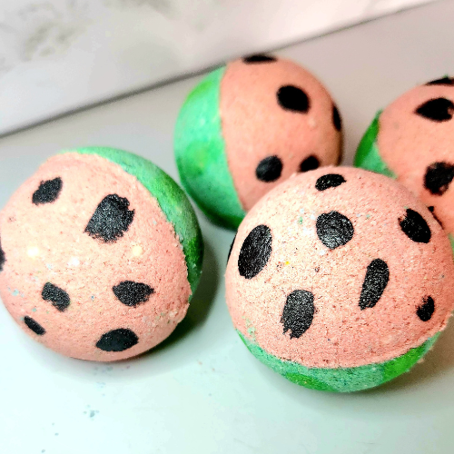 Watermelon goat milk bathbomb