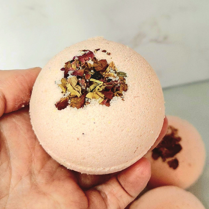 Rose Goat Milk Bath Bomb.